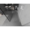 Mexen Kioto paroi de douche autoportante 130 x 200 cm, motif noir 8 mm, blanc - 800-130-002-20-78