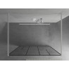 Mexen Kioto paroi de douche autoportante 140 x 200 cm, motif noir 8 mm, blanc - 800-140-002-20-78