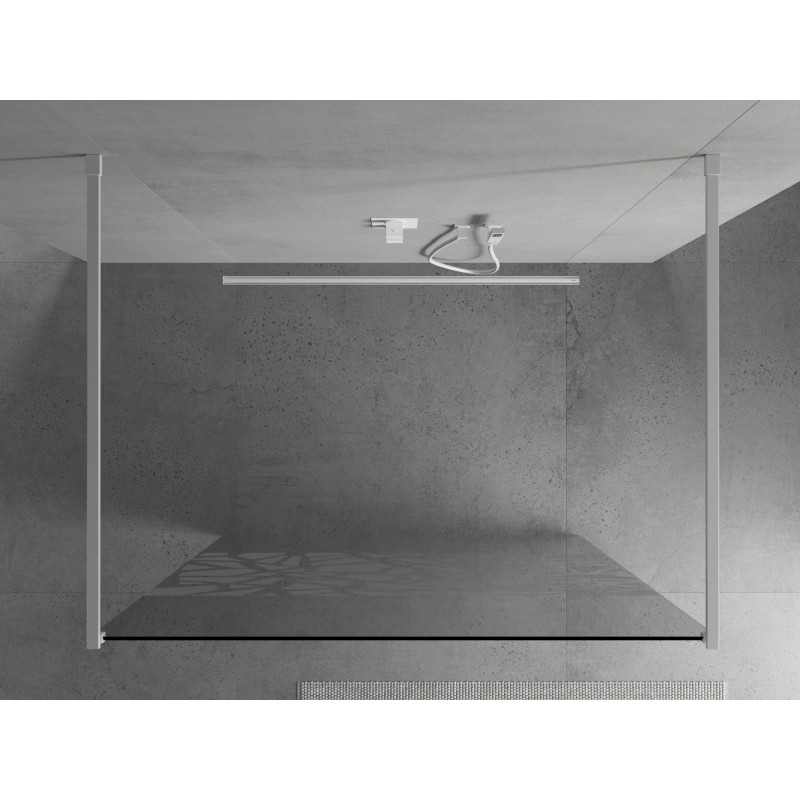 Mexen Kioto paroi de douche autoportante 100 x 200 cm, motif blanc 8 mm, blanche - 800-100-002-20-85