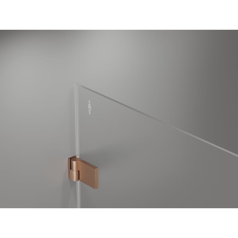 Mexen Lunar-B porte de douche pivotante droite 60 cm, transparent, cuivre brossé - 832-060-000-65-00-P