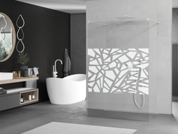 Mexen Kioto paroi de douche autoportante 120 x 200 cm, motif blanc 8 mm, blanc - 800-120-002-20-85