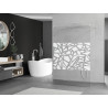 Mexen Kioto paroi de douche autoportante 130 x 200 cm, motif blanc 8 mm, blanche - 800-130-002-20-85