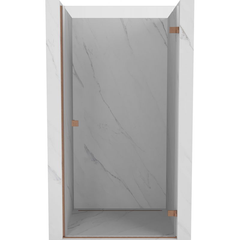 Mexen Lunar-B porte de douche pivotante droite 80 cm, transparent, cuivre brossé - 832-080-000-65-00-P