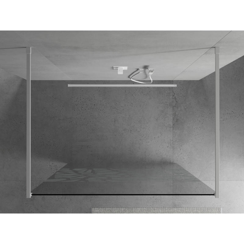 Mexen Kioto paroi de douche autoportante 130 x 200 cm, motif blanc 8 mm, blanche - 800-130-002-20-85