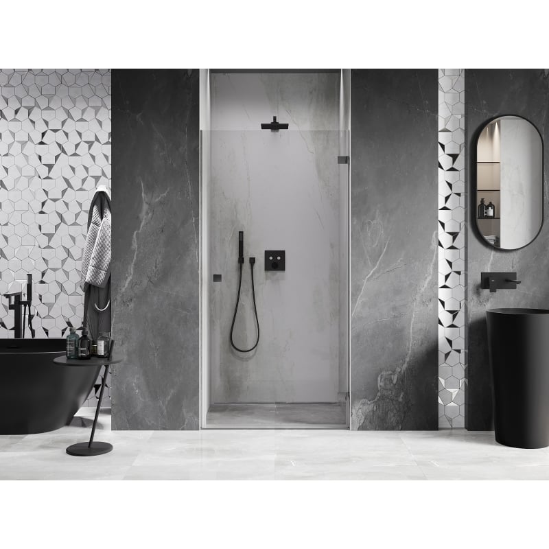 Mexen Lunar-B porte de douche pivotante droite 60 cm, transparent, gris canon brossé - 832-060-000-66-00-P