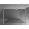 Mexen Kioto paroi de douche autoportante 110 x 200 cm, transparent/Design blanc 8 mm, Blanc - 800-110-002-20-97