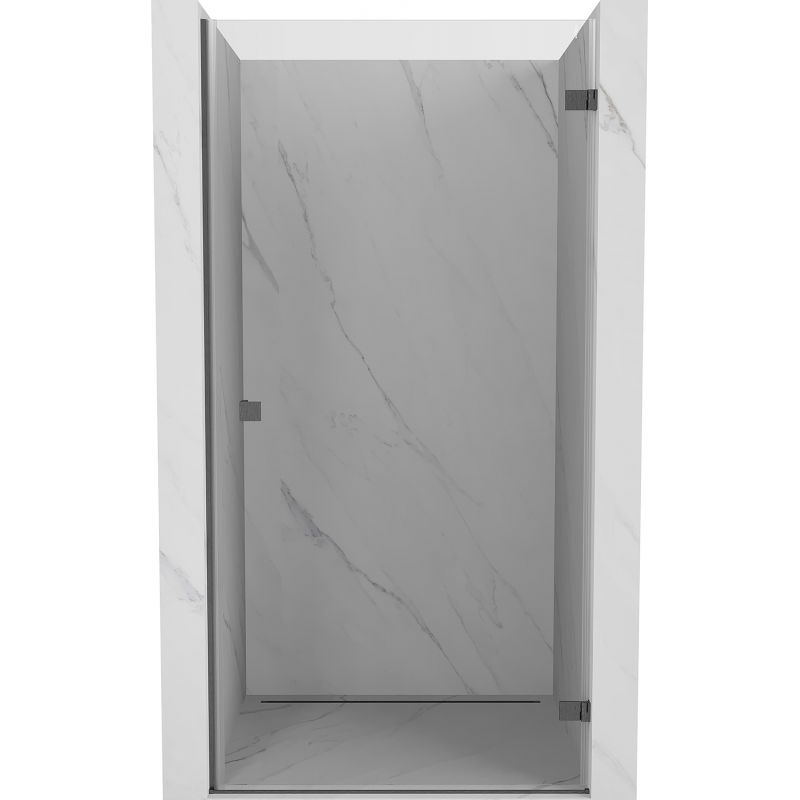 Mexen Lunar-B portes de douche pivotantes à droite 70 cm, transparent, gris pistolet brossé - 832-070-000-66-00-P