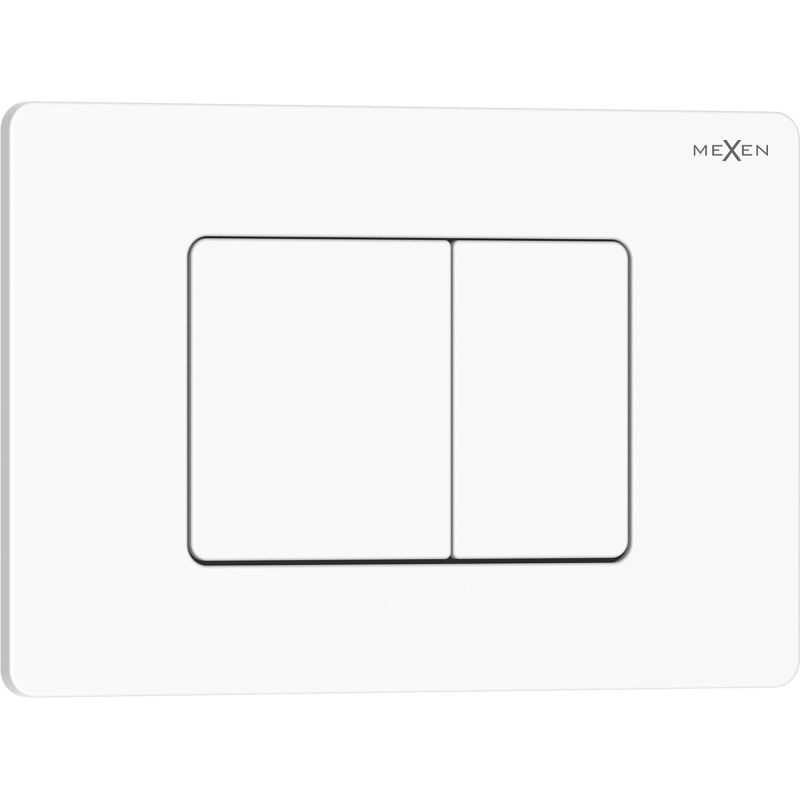 Mexen Tex 05 bouton de chasse d'eau en acier inoxydable, blanc brillant - 6105-01
