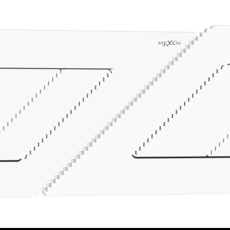 Mexen Tex 05 bouton de chasse d'eau en acier inoxydable, blanc brillant - 6105-01
