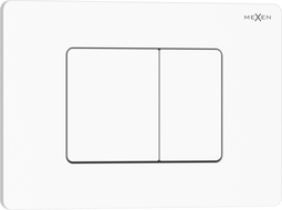 Mexen Tex 05 bouton de chasse d'eau en acier inoxydable, blanc brillant - 6105-01