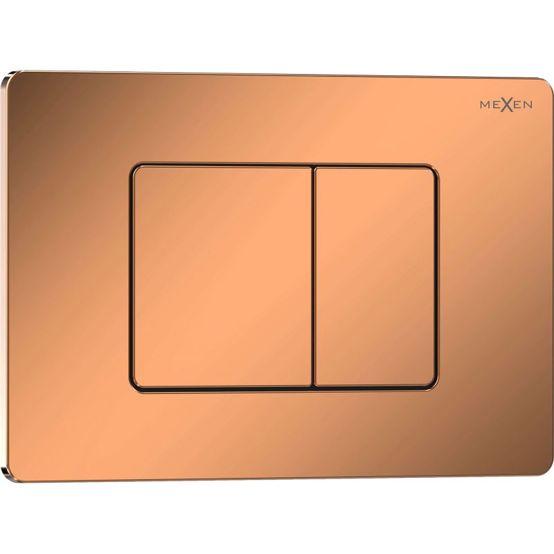 Mexen Tex 05 bouton de chasse d'eau en acier inoxydable, or rose brillant - 6105-09