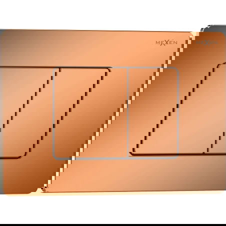 Mexen Tex 05 bouton de chasse d'eau en acier inoxydable, or rose brillant - 6105-09