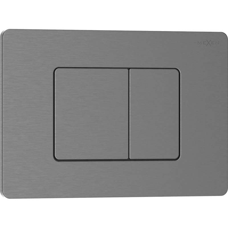 Mexen Tex 05 bouton de chasse d'eau en acier inoxydable, gun gray brossé - 6105-12