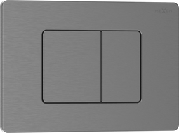 Mexen Tex 05 bouton de chasse d'eau en acier inoxydable, gun gray brossé - 6105-12