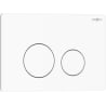 Mexen Tex 06 bouton de chasse d'eau en acier inoxydable, blanc brillant - 6106-01