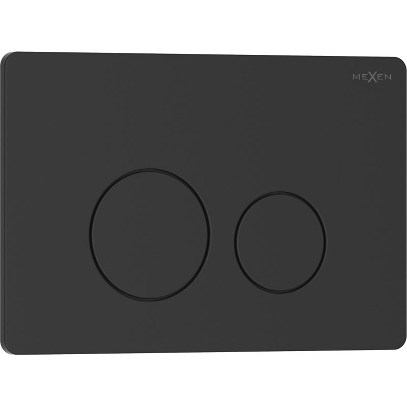 Mexen Tex 06 bouton de chasse d'eau en acier inoxydable, noir mat - 6106-02
