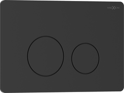 Mexen Tex 06 bouton de chasse d'eau en acier inoxydable, noir mat - 6106-02