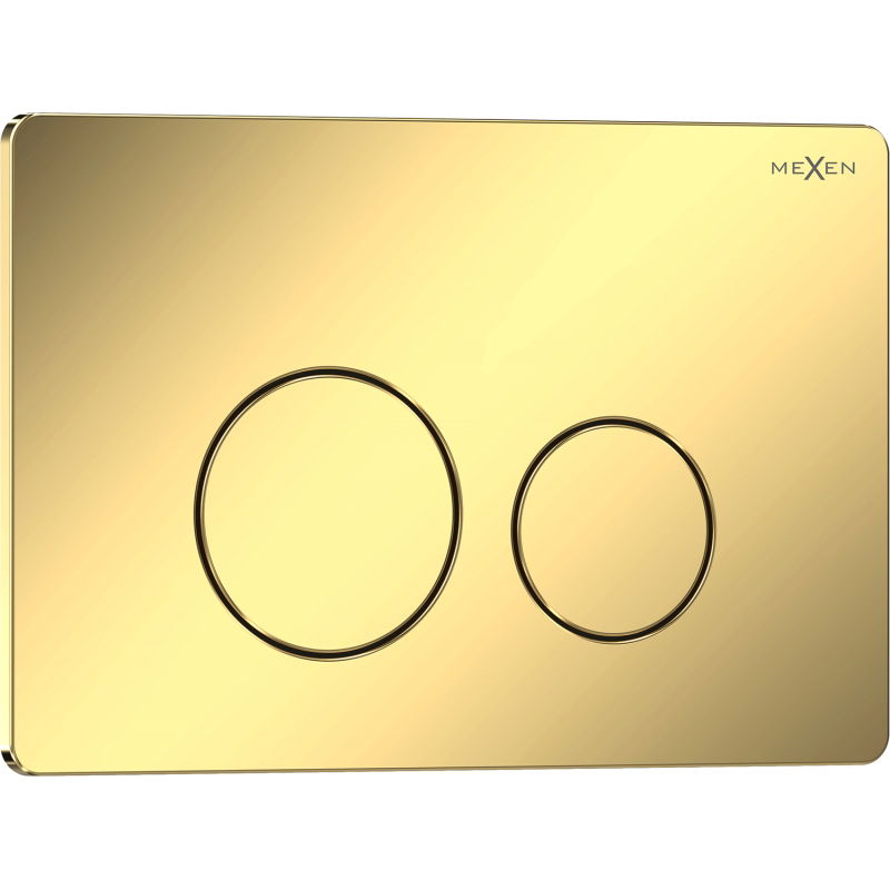 Mexen Tex 06 bouton de chasse d'eau en acier inoxydable, or champagne brillant - 6106-08