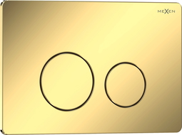 Mexen Tex 06 bouton de chasse d'eau en acier inoxydable, or champagne brillant - 6106-08