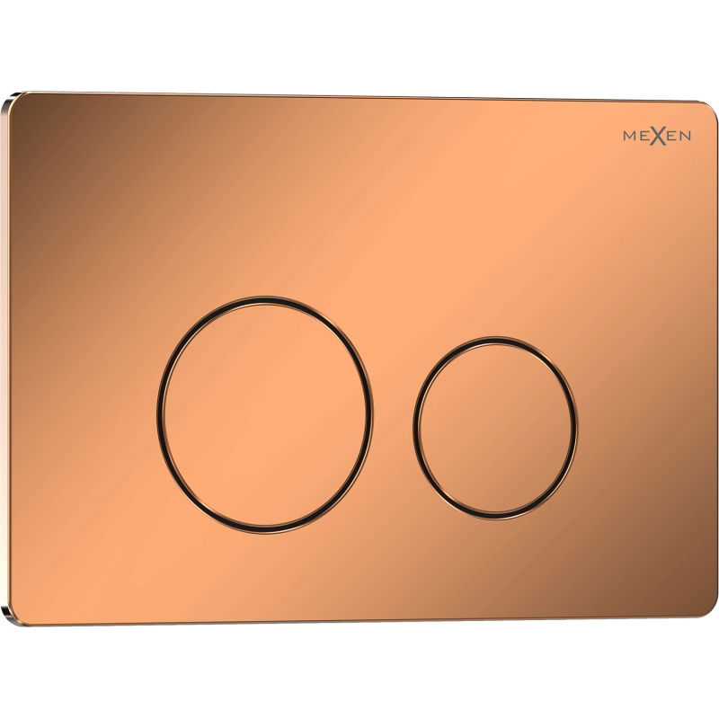 Mexen Tex 06 bouton de chasse d'eau en acier inoxydable, or rose brillant - 6106-09