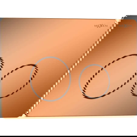 Mexen Tex 06 bouton de chasse d'eau en acier inoxydable, or rose brillant - 6106-09