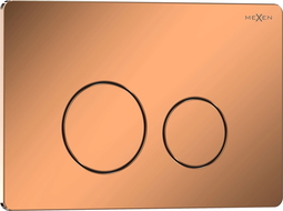 Mexen Tex 06 bouton de chasse d'eau en acier inoxydable, or rose brillant - 6106-09