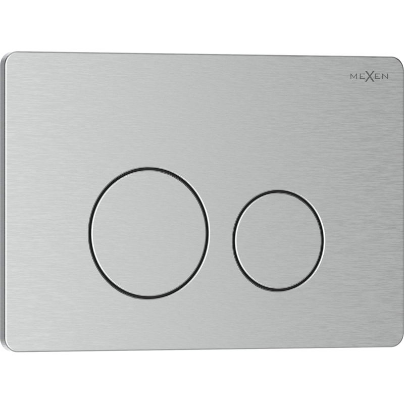Mexen Tex 06 bouton de chasse en acier inoxydable, inox - 6106-10