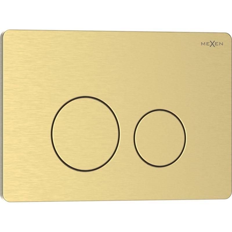Mexen Tex 06 bouton de chasse d'eau en acier inoxydable, or brossé - 6106-11