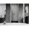 Mexen Lunar L porte de douche pivotante droite 125 cm, transparente, dorée - 834L-125-000-50-00-P