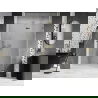 Mexen Lunar L porte de douche battante droite 135 cm, transparentes, dorées - 834L-135-000-50-00-P