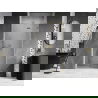 Porte de douche battante droite Mexen Lunar L 80 cm, transparente, or brossé - 834L-080-000-55-00-P
