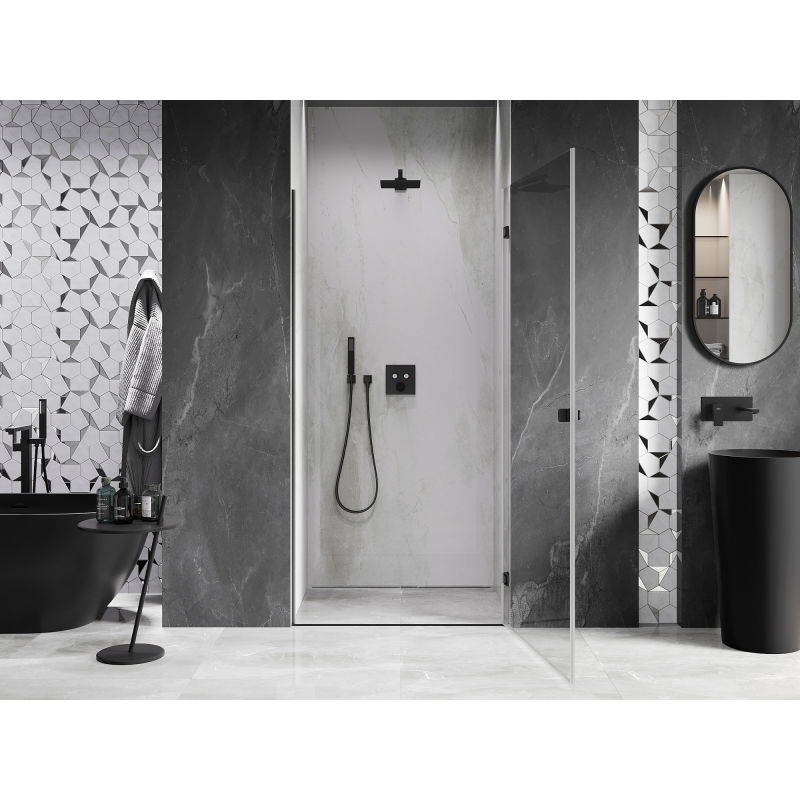 Mexen Lunar-B porte de douche pivotante droite 95 cm, transparentes, noires - 832-095-000-70-00-P