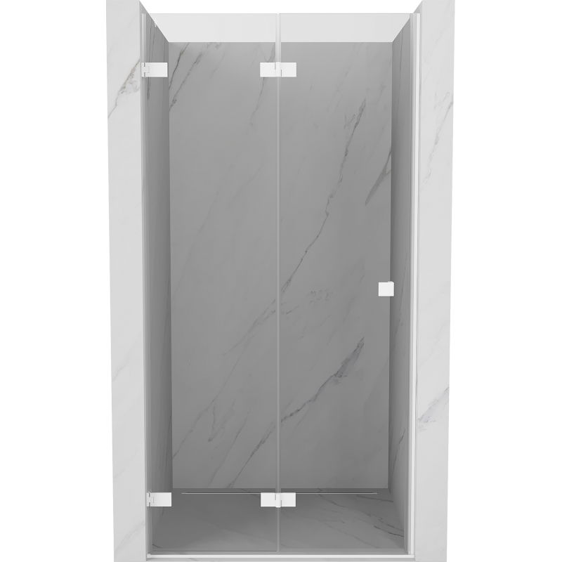 Mexen Lunar-F porte de douche pliante gauche 60 cm, transparent, blanc - 836-060-000-20-00-L