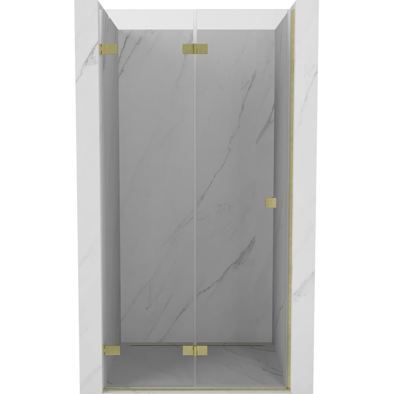 Mexen Lunar-F porte de douche pliante gauche 75 cm, transparent, or brossé - 836-075-000-55-00-L