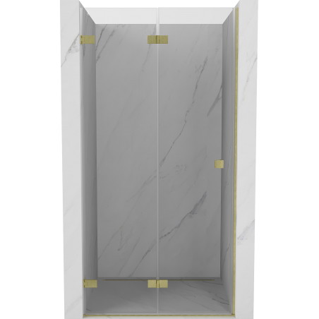 Mexen Lunar-F porte de douche pliante gauche 75 cm, transparent, or brossé - 836-075-000-55-00-L