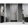 Mexen Lunar-F porte de douche pliante gauche 75 cm, transparent, or brossé - 836-075-000-55-00-L
