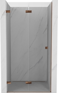 Mexen Lunar-F porte de douche pliante gauche 75 cm, transparent, or rose - 836-075-000-60-00-L