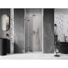 Mexen Lunar-F porte de douche pliable gauche 75 cm, transparent, or rose - 836-075-000-60-00-L