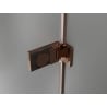 Mexen Lunar-F porte de douche pliable gauche 75 cm, transparent, or rose - 836-075-000-60-00-L