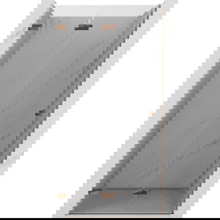 Mexen Lunar-F porte de douche pliantes gauche 100 cm, transparent, or rose - 836-100-000-60-00-L