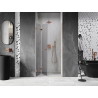 Mexen Lunar-F porte de douche pliante gauche 75 cm, transparent, cuivre brossé - 836-075-000-65-00-L