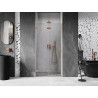 Mexen Lunar-F porte de douche pliante gauche 75 cm, transparent, cuivre brossé - 836-075-000-65-00-L