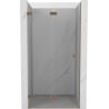 Mexen Lunar-F porte de douche pliable gauche 75 cm, transparent, cuivre brossé - 836-075-000-65-00-L
