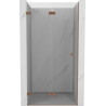 Mexen Lunar-F porte de douche pliante gauche 75 cm, transparent, cuivre brossé - 836-075-000-65-00-L