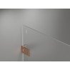 Mexen Lunar-F porte de douche pliante gauche 75 cm, transparent, cuivre brossé - 836-075-000-65-00-L