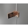 Mexen Lunar-F porte de douche pliante gauche 90 cm, transparent, cuivre brossé - 836-090-000-65-00-L