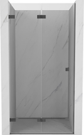 Mexen Lunar-F porte de douche pliante gauche 65 cm, transparent, gris canon brossé - 836-065-000-66-00-L