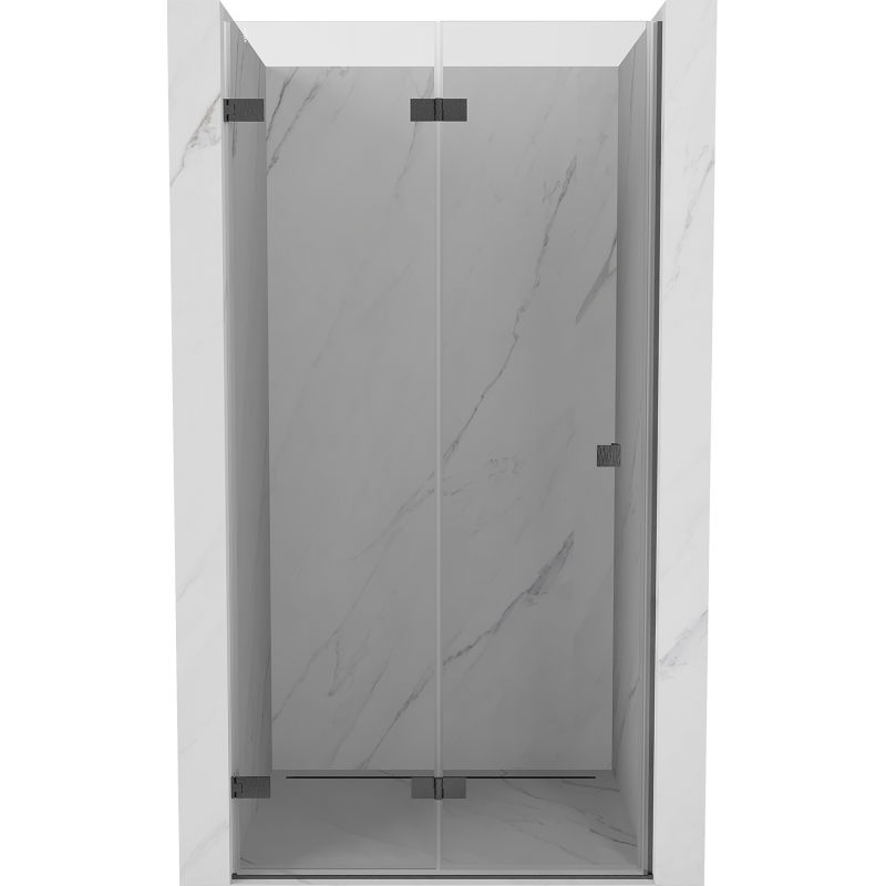 Mexen Lunar-F porte de douche pliante à gauche 85 cm, transparent, gris canon brossé - 836-085-000-66-00-L