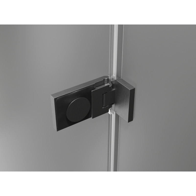 Mexen Lunar-F porte de douche pliante gauche 95 cm, transparent, gris canon brossé - 836-095-000-66-00-L
