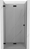 Mexen Lunar-F porte de douche pliantes gauche 65 cm, transparentes, noires - 836-065-000-70-00-L